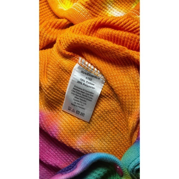 Followme Womens Tie Dye One Piece Pajamas Jumpsuit Sleepwear Footless Size XL - Picture 5 of 6